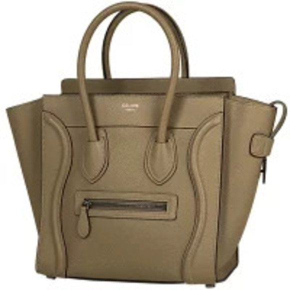 Celine Handbags - Celine Luggage Shopper Tote Bag Handbag Leather Beige